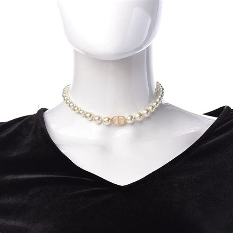 dior pearl choker dupe|christian dior choker necklace gold.